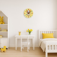 Detské nástenné hodiny MPM Cocco - žlté 4597.10, 30cm
